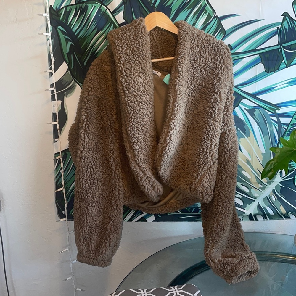 Large Tan fleece jacket